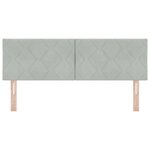 vidaXL Headboard en velours gris clair avec des blocs en diamant - 160 cm.