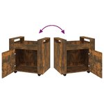 vidaXL Chariot de bureau Chêne fumé 60x45x60 cm Bois d'ingénierie