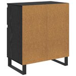 vidaXL Buffet Chêne noir 60 x 35 x 70 cm Bois d'ingénierie et fer