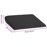vidaXL Coussin d’assise Noir 39 x 38 x 8 5 cm Mousse PU
