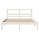 vidaXL Cadre de lit avec tête de lit blanc 160x200 cm bois pin massif
