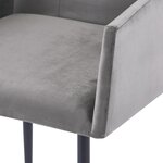 Vidaxl chaises à manger avec accoudoirs lot de 2 gris velours