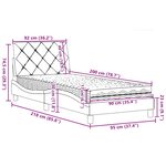 vidaXL Lit avec matelas gris clair 90x200 cm tissu