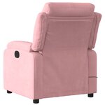vidaXL Fauteuil de massage inclinable rose velours