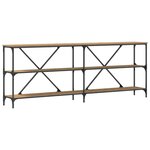 vidaXL Table console Marron 200 x 30 x 75 cm Bois d'ingénierie