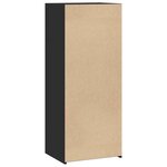 vidaXL Buffet haut noir 50x41x124 cm bois d'ingénierie