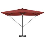 vidaXL Parasol Roma Rouge 286 x 285 x 270 cm Aluminium  Polyester