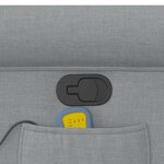 vidaXL Fauteuil de massage inclinable Gris clair Tissu