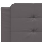 vidaXL Coussin de tête de lit Zadar gris 200 cm similicuir