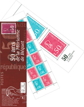 Carnet 14 timbres Marianne l'engagée - Salon d'Automne 2021