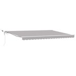 vidaXL Auvent Rétractable Gris clair 450 × 300 cm Polyester et métal