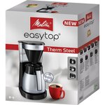 Melitta easy top therm inox ii 1023-10 - cafetiere filtre 1l - 1050 w - noir