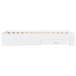 vidaXL Cadre de lit avec tiroirs blanc 90x190 cm bois d'ingénierie