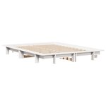vidaXL Cadre de lit sans matelas blanc 140x200 cm bois de pin massif