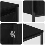 vidaXL Set de meubles de salle de bain 3 pièces Chêne Noir Bois d'ingénierie