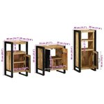 vidaXL Ensemble de mobilier de salle de bain avec étagère 3 Pièces
