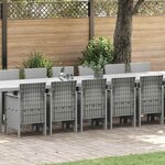 vidaXL Ensemble de salle à manger pour jardin 17 Pièces Gris clair