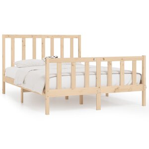 vidaXL Cadre de lit sans matelas 120x190 cm bois massif