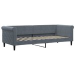 vidaXL Lit de jour avec gigogne sans matelas gris foncé 80x200 cm