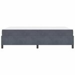 vidaXL Cadre de lit avec matelas Gris foncé 140 x 190 cm tissu