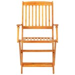 vidaXL Ensemble à manger d'extérieur pliable 5Pièces Bois d'acacia solide