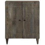 vidaXL Buffet gris clair 60x33 5x75 cm bois de manguier massif