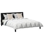 vidaXL Ensemble de Duvet avec oreiller 3 Pièces Blanc Plume de canard