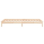 vidaXL Cadre de lit à LED sans matelas 90x200 cm bois massif