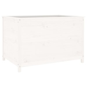 vidaXL Lit surélevé de jardin blanc 119 5x82 5x78cm bois de pin massif