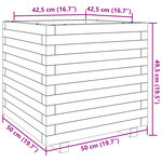 vidaXL Jardinière 50x50x49 5 cm bois de pin massif