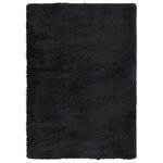 vidaXL Tapis shaggy à poils longs NAVARRA noir 120x170 cm polyester