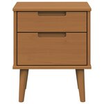 vidaXL Cabinet de chevet Caramel 40 x 35 x 48 cm Pin massif