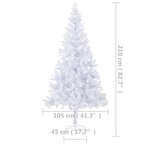 vidaXL Arbre de Noël artificiel pré-éclairé 210 cm 910 branches