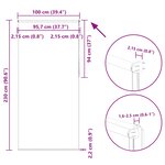 vidaXL Store enrouleur occultant blanc cassé 100x230 cm largeur tissu