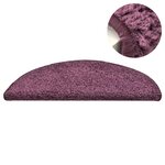 vidaXL Tapis de marches d'escalier 15 Pièces Violet foncé 56x17x3 cm