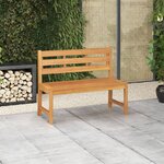 vidaXL Banc de jardin 114 cm Bois de teck solide