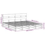 vidaXL Cadre de lit sans matelas 200x200 cm bois massif de pin
