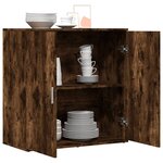 vidaXL Buffet chêne fumé 79x38x80 cm bois d'ingénierie