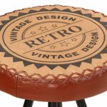 vidaXL Tabourets de bar lot de 4 cuir véritable