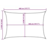 vidaXL Voile d'ombrage 160 g/m² Beige 2 5x4 m PEHD