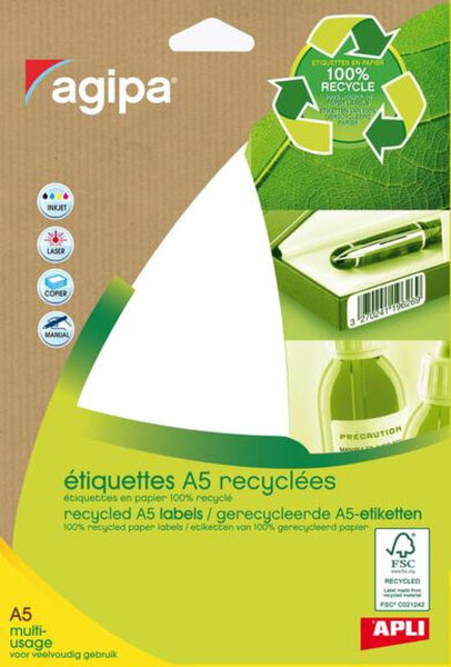 630 Étiquettes 12.8X38 100  Récyclées