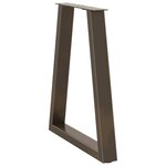 vidaXL Pieds de table à manger en forme de V 2 pièces Acier naturel 50 x (72-73 3) cm Acier