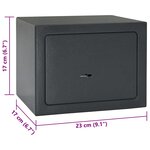 vidaXL Coffre-fort Gris foncé RAL7016 17 x 23 x 17 cm Acier