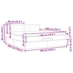 vidaXL Lit ottoman avec matelas & LED Cappuccino 180x200cm similicuir