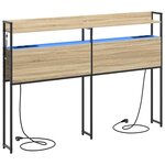 vidaXL Tête de lit de rangement Chêne sonoma 150 cm Bois d'ingénierie