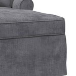 vidaXL Chaise lounge avec jupe Gris foncé 157 x 91 x 91 cm ARES