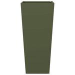 vidaXL Jardinière vert olive 35x35x75 cm acier