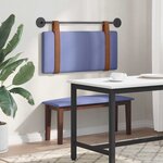 vidaXL Tête de lit suspendue Bleu denim PU antique