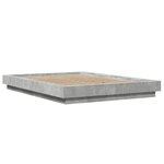vidaXL Cadre de lit gris béton 120x190 cm bois d'ingénierie