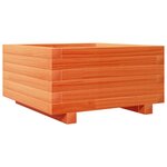 vidaXL Jardinière cire marron 50x50x26 5 cm bois de pin massif